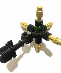 Bộ phun sương chân ren 1/2", năm hướng, đầu phun đồng